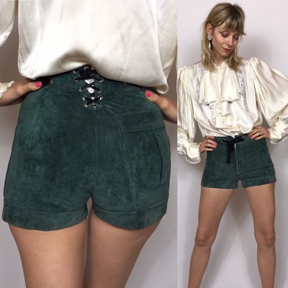 1960's mini suede shorts, Lederhosen, Vintage shor