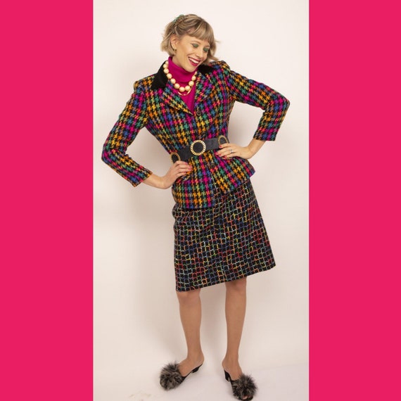 1980’s skirt, Checked skirt, Vintage skirt, Wool … - image 3