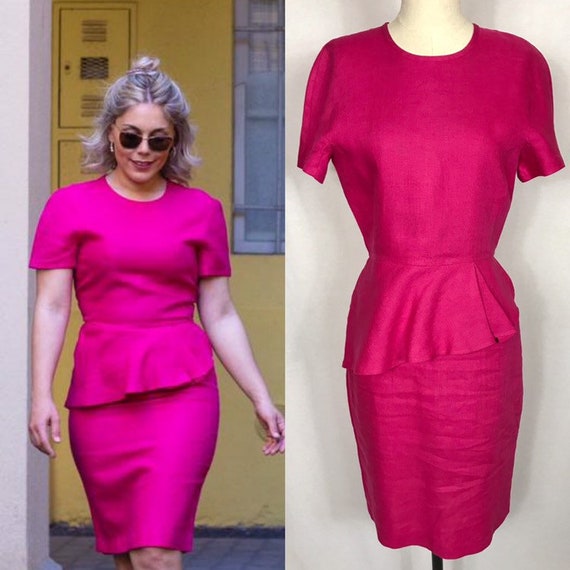 cerise dress for wedding guest