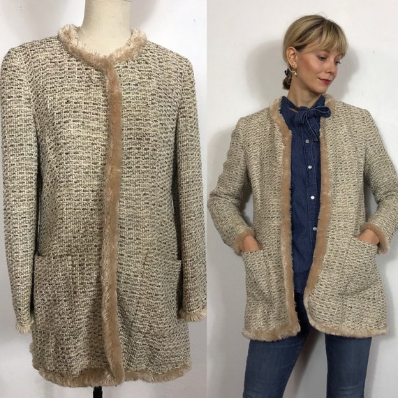 Linen tweed jacket store
