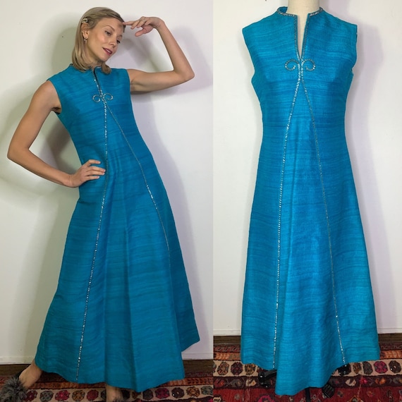 Raw Silk Sharara Dress and Wedding Gown Dress in Blue – Nameera by Farooq