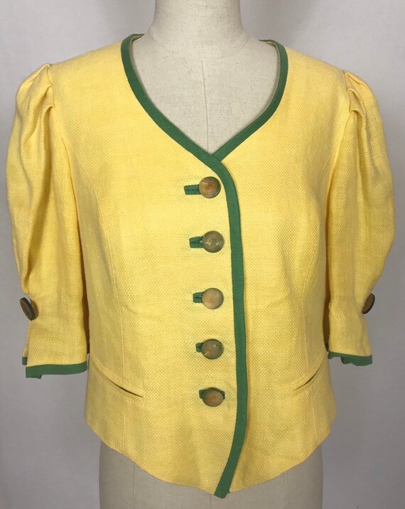 Beautiful 1990's Austrian Tyrolean jacket, Linen … - image 7