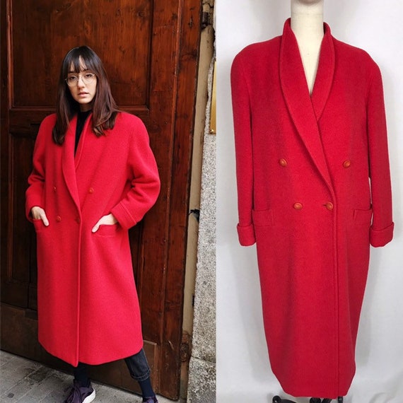 1990's long oversized double breasted coat, Vintag