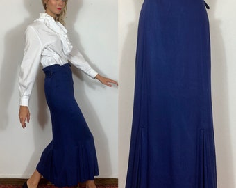 1980s minimalist long skirt, Vintage skirt, Pencil skirt, Parisian skirt, Elegant skirt, Day to evening skirt, All year skirt.