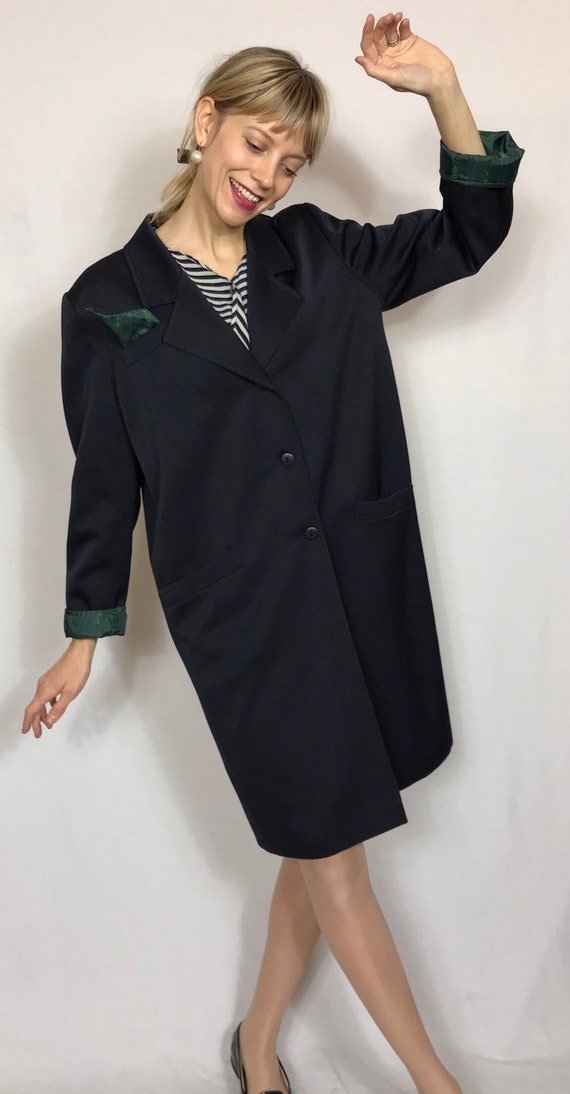 1980's Claude Hevrey Paris oversized blazer, Desi… - image 4