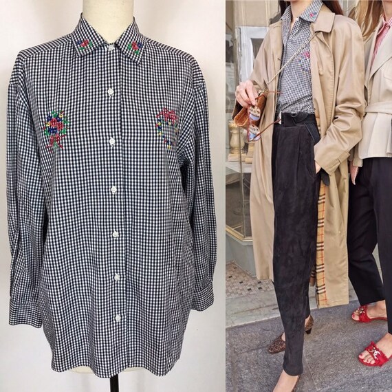 1980's Stefanel blouse, Designer blouse, Shepherd'