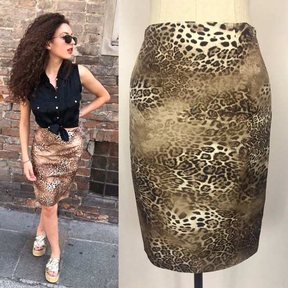 1990's Renato Nucci leopard print skirt, Vintage s