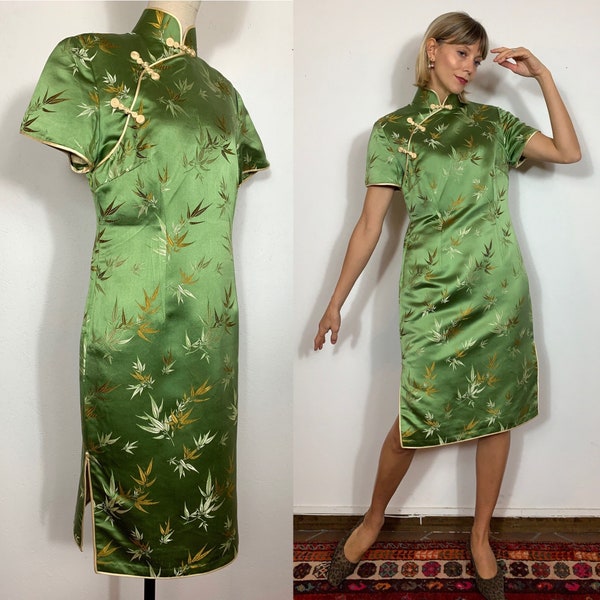 Belle robe chinoise vintage, robe orientale, robe de cocktail, robe d’événement formelle, robe boho.