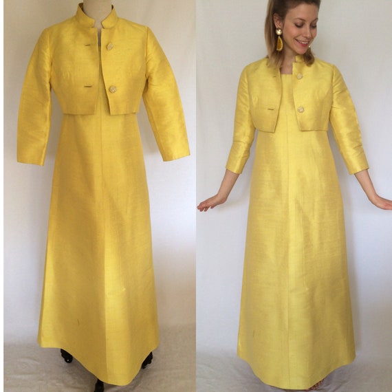 1960's party dress with jacket, Thai silk dress, C