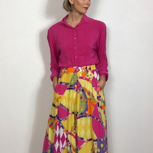 1980s Pucci-style Long Skirt Vintage Skirt Miró Skirt Maxi - Etsy