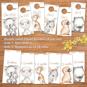 Australian Animals Baby Closet Dividers (Double Sided)_027