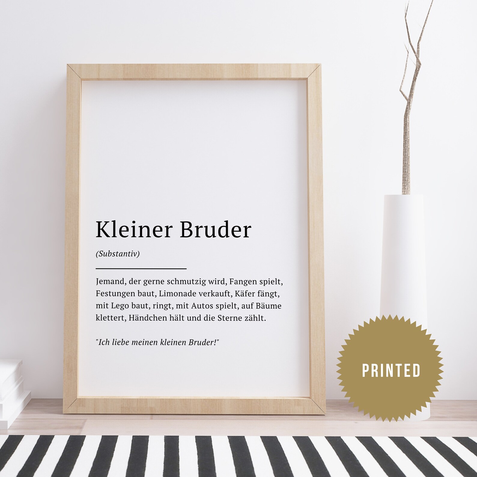 Kleiner Bruder Definition Deutsch // gedrucktes Poster Etsy