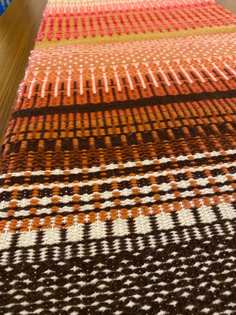 Hand woven table runner