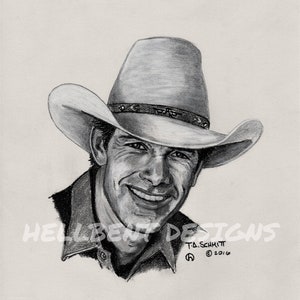 Original Art Print - Chris Ledoux Painting, Rodeo, Cowboy,  T.A. Schmitt, Artist