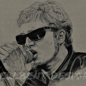Original Art Print - Layne Staley Painting, Alice In Chains, T.A. Schmitt, Artist