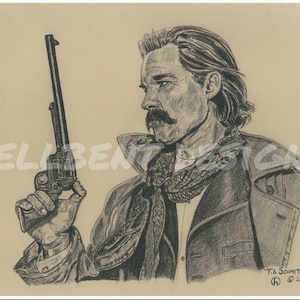 Original Art Print - Wyatt Earp Painting, Kurt Russell Tombstone, T.A. Schmitt, Artist