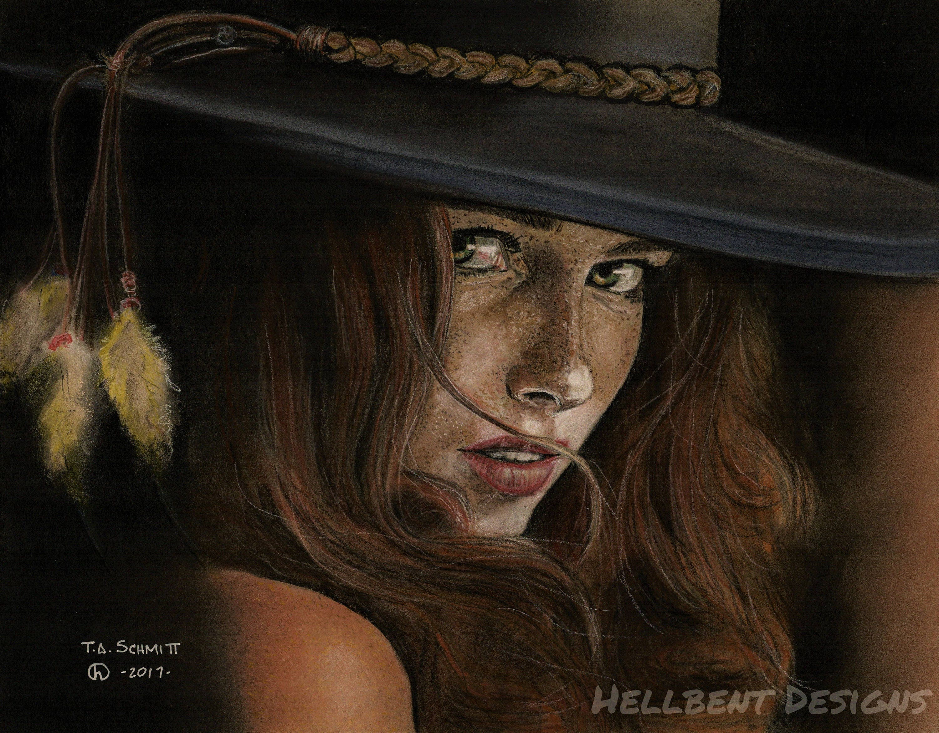 Original Art Print Julia Yaroshenko Painting, Model, T.A. Schmitt