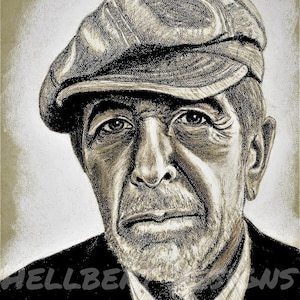Original Art Print - Leonard Cohen Painting, T.A. Schmitt, Artist