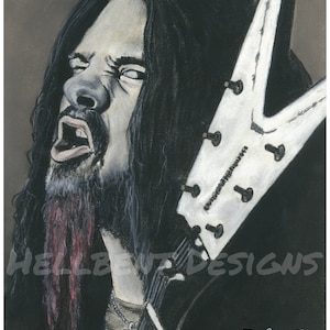 Original Art Print - Dimebag Darrell Painting, Pantera, T.A. Schmitt, Artist