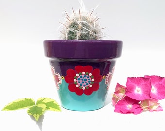 Pot de fleurs pour petites plantes, pot cactus, cache-pot d'intérieur