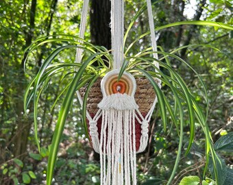 Suspension pour plante en macramé