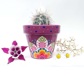 Pot de fleurs, cache-pot, jardinière petits cactus