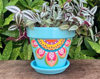 Pot de fleurs pour plantes d'intérieur, cache-pot avec soucoupe