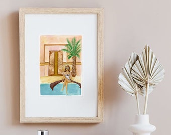 Lucinda In Morocco - POOL DAYS - Illustration Art Print | Decor | Interiors