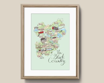 The Black Country Map - Art Illustration Print | Decor | Interiors