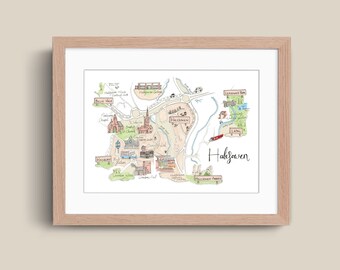 Halesowen Map - Art Illustration Print | Decor | Interiors