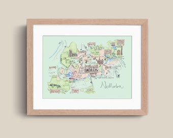 The Netherton Map - Art Illustration Print | Decor | Interiors