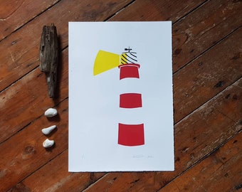 Lighthouse Sérigraphie sur papier