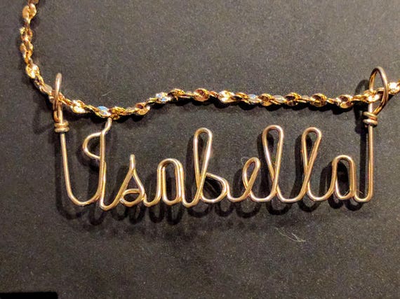 Isabella Name Necklace Handcrafted 