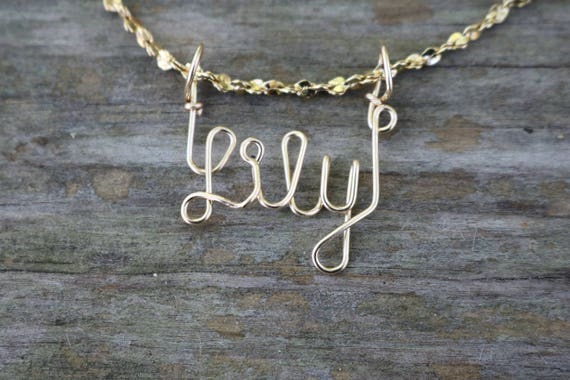 Name Necklace Handcrafted Cursive Name 