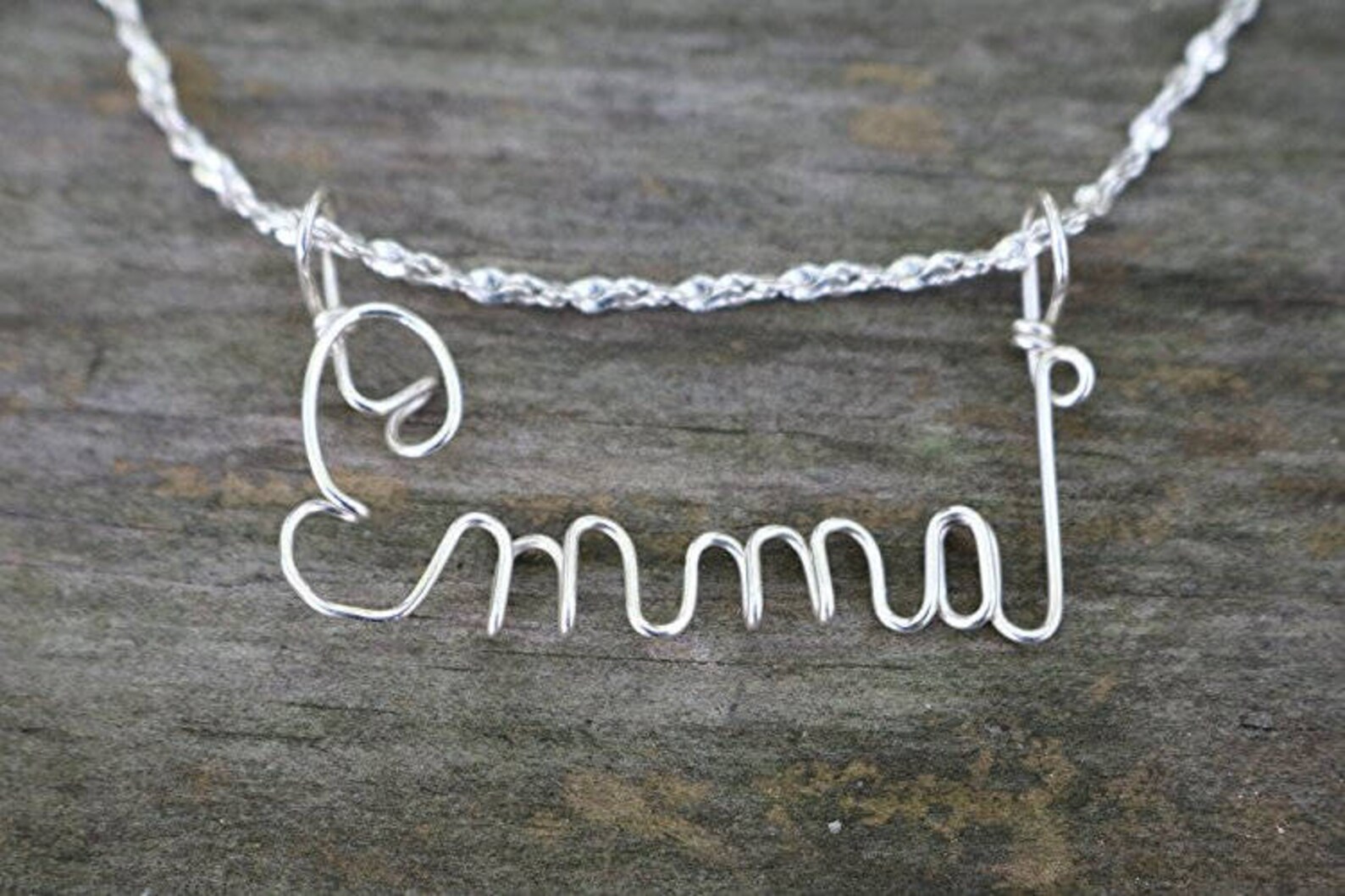 Emma Name Necklace Handcrafted Cursive Name in Script Gold Etsy