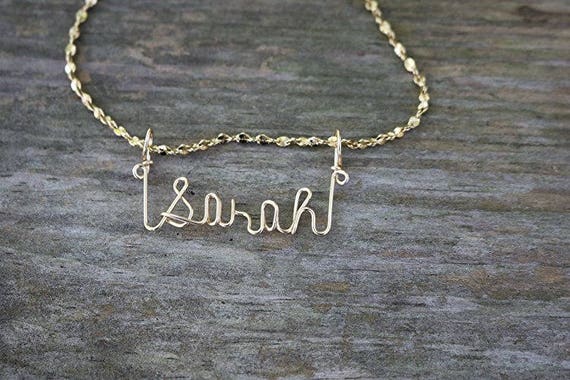 sarah name necklace