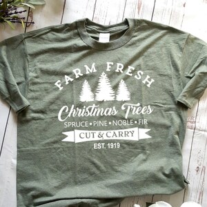 Christmas tree farm shirt. Tree farm. Holiday tee. Christmas graphic tee. Farmhouse Christmas tshirt.
