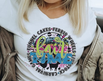 Fair time t-shirt. County fair shirt. 4-H graphic tee. Summertime shirt. State fair shirt. Boho tee. Show mom. Livestock. Vintage. Cattle.
