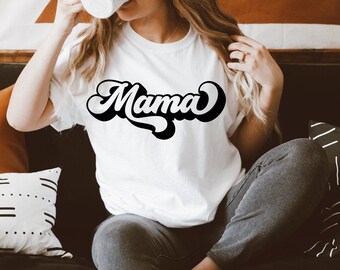 Mama shirt. Motherhood tee. Mom life tshirt. Graphic shirt. Mommy and me. Boho outfit. Relaxed fit tee. Mama graphic tee. Retro style