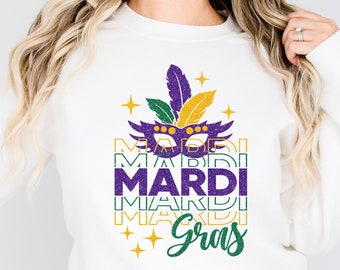 Mardi gras faux glitter tee. Mardi Gras shirt. New Orleans shirt.Let the good times roll shirt. Glitter shirt.King cake. Louisiana tee