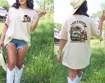 I've got a heart like a truck sweatshirt. Cowgirl t-shirt. Country festival. Rodeo shirt. Nashville. Texas. Western apparel. Southwest