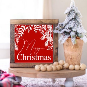 Merry Christmas sign. winter decor. Christmas framed sign. Holiday gifts. Rustic decor. Farmhouse sign. Modern farmhouse. Tree farm