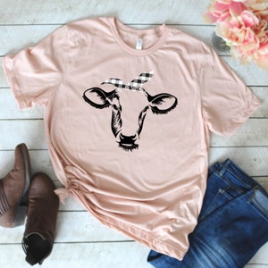 Cow T-shirt. June Dairy Month Cow With Bandana Tee. Farmhouse Style ...