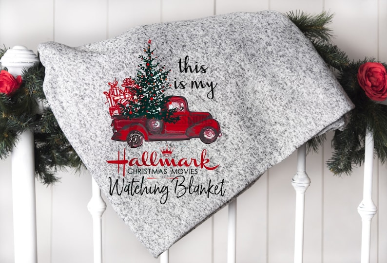 This is my Christmas movie watching blanket. Fleece throw. | Etsy