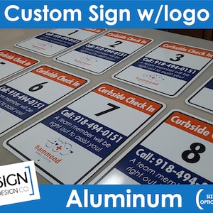 Custom Metal Aluminum Sign - parking sign - reserved parking - Your text - Logo - business  - Logo Sign - outdoor signage - parking lot