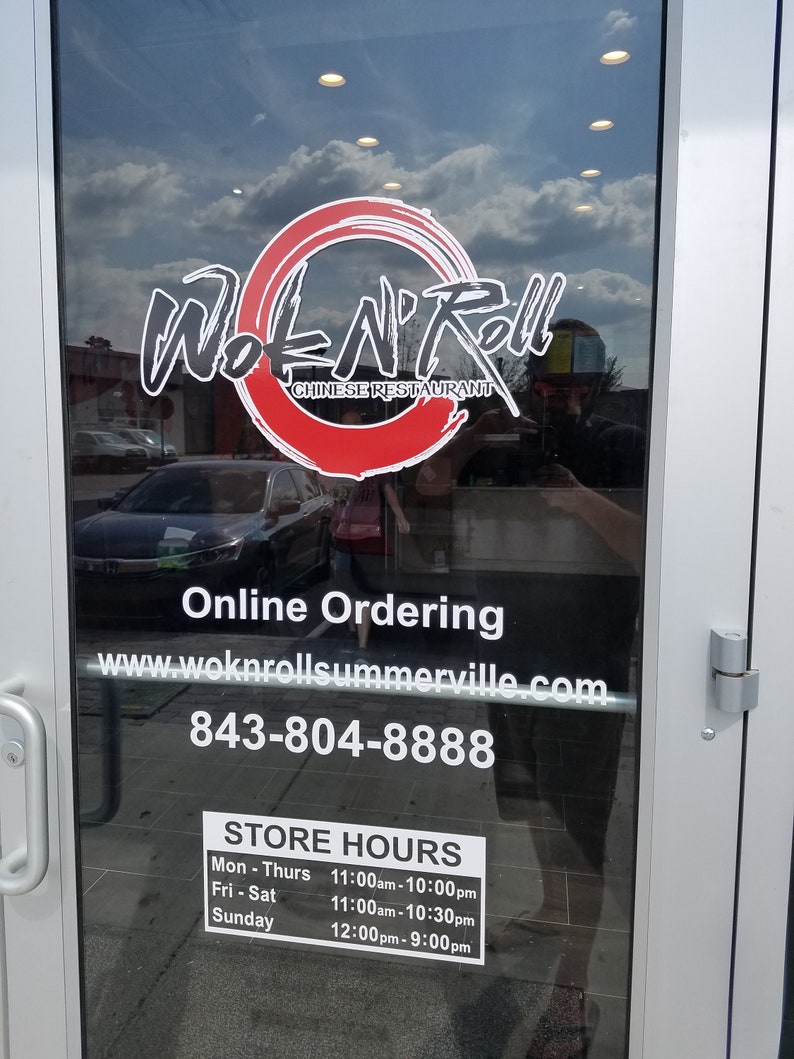 Glass Door Logo Business Door Logo Window Logo Etsy