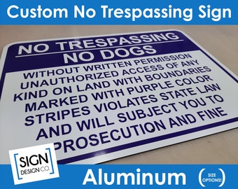 Custom Metal Aluminum Sign - Your Custom Text - 18" x 24" - No Trespassing - Private Drive  - Property Sign - outdoor exterior road signage