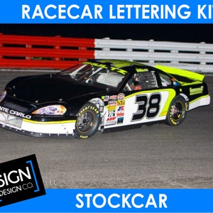 Racing Number Graphics Kit Decal Lettering Sticker Wrap NASCAR Circle ...