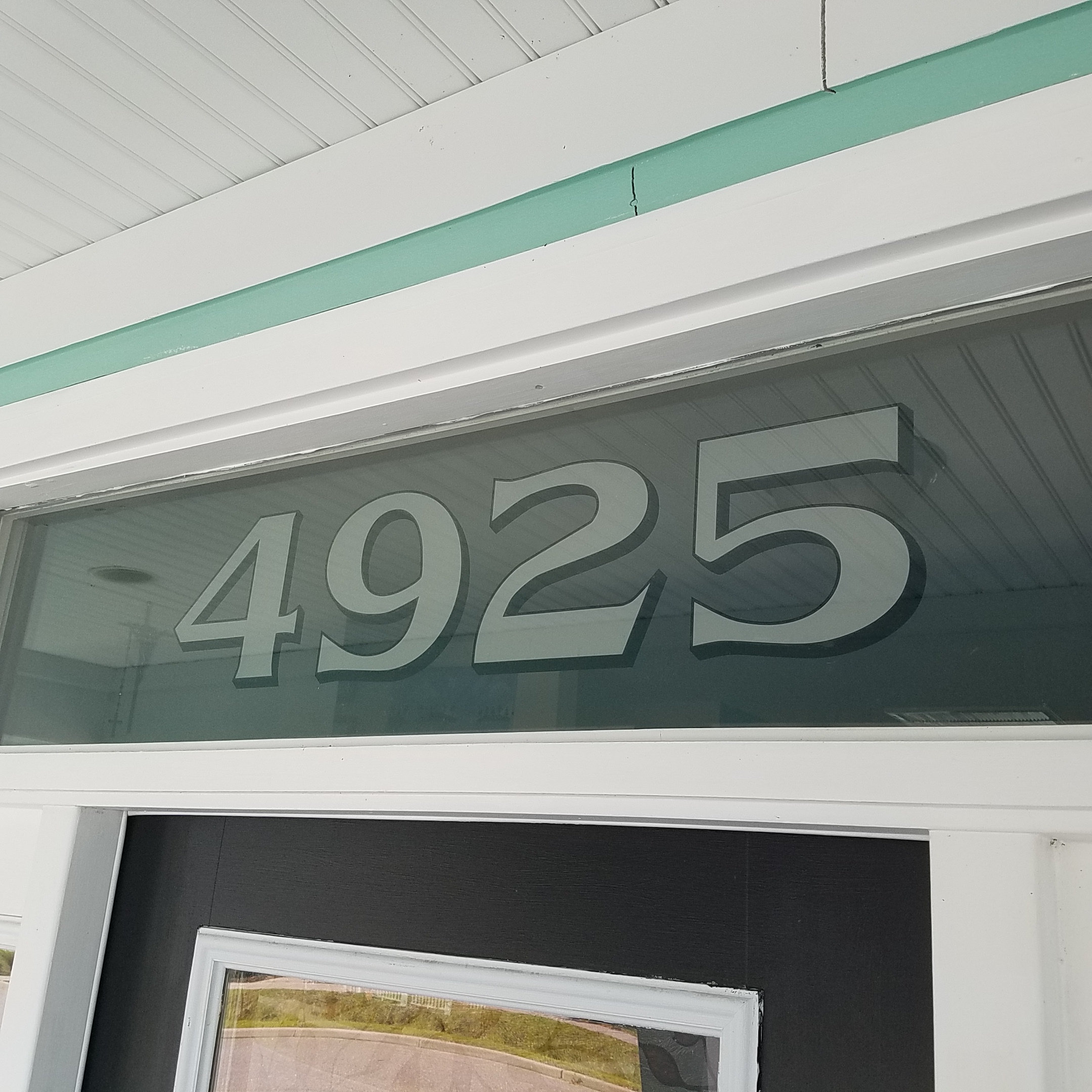 Transom Window Lettering Silver Transom Address Numbers - House Home Building Office - Glass Fan ...