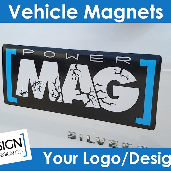 Vehicle Magnet w/ Your Design Company Logo - Car Magnets - Truck Magnets - Business Magnet - MAG Pair- Magnet Set - Logo Magnet - Heavy Duty